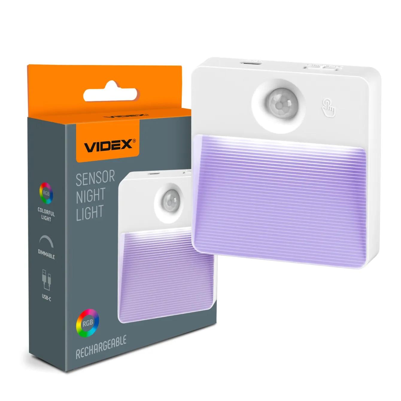 Светильник LED аккумуляторный с датчиком движения VIDEX VL-NL104W-G
