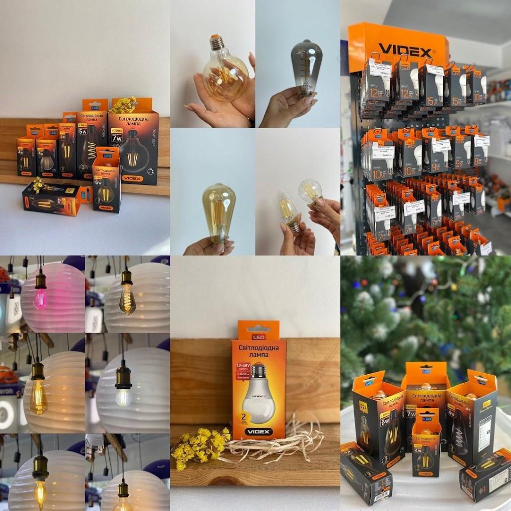 Videx LED lamps collage