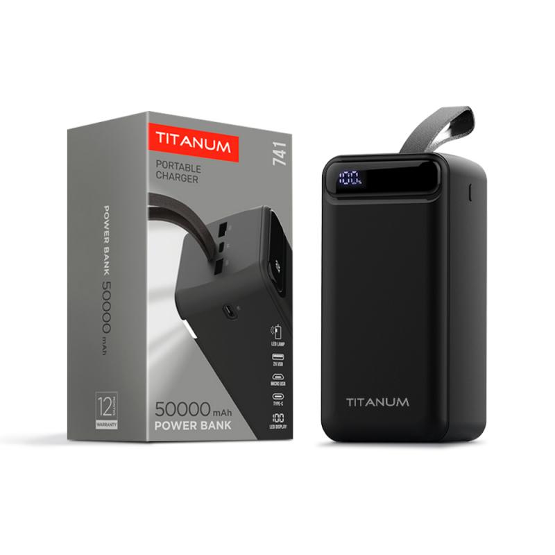 Powerbank TITANUM 741 Black 50000mAh