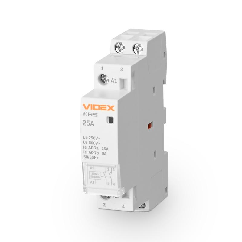 Модульный контактор 2п 25А 2НО VF-RS-MC2O-25 VIDEX RESIST