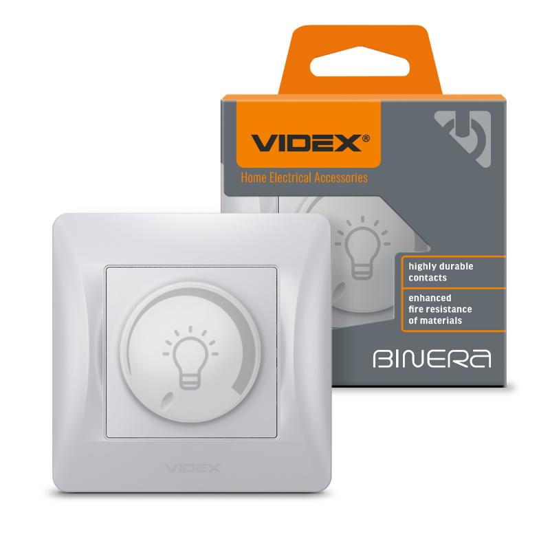 Диммер LED 200Вт серебряный шелк VIDEX BINERA