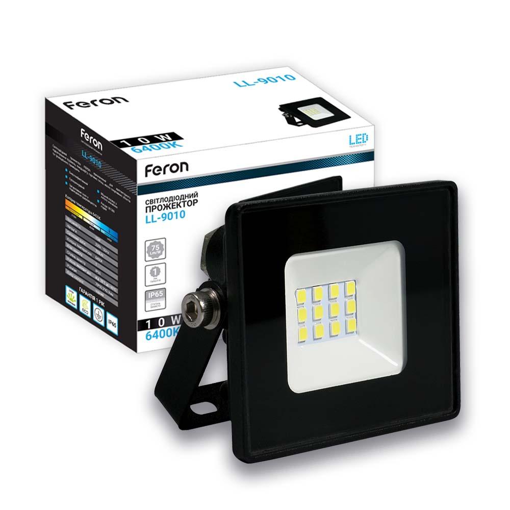 Светодиодный прожектор Feron LL-9010 10Вт 6400K черный