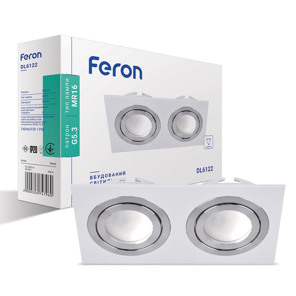 Встроенный светильник Feron DL6122 для лампы белый