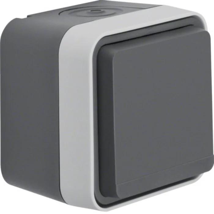 Розетка з з/к IP55, сіра, 16А/250В W.1