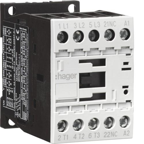 Контактор корпусной 3P + 1НЗ, 230В-AC, 12А AC-3