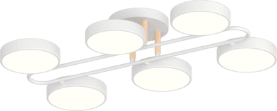 Люстра LED VALESO, 108W 3000-6000K, XI3322-6 белый+дерево
