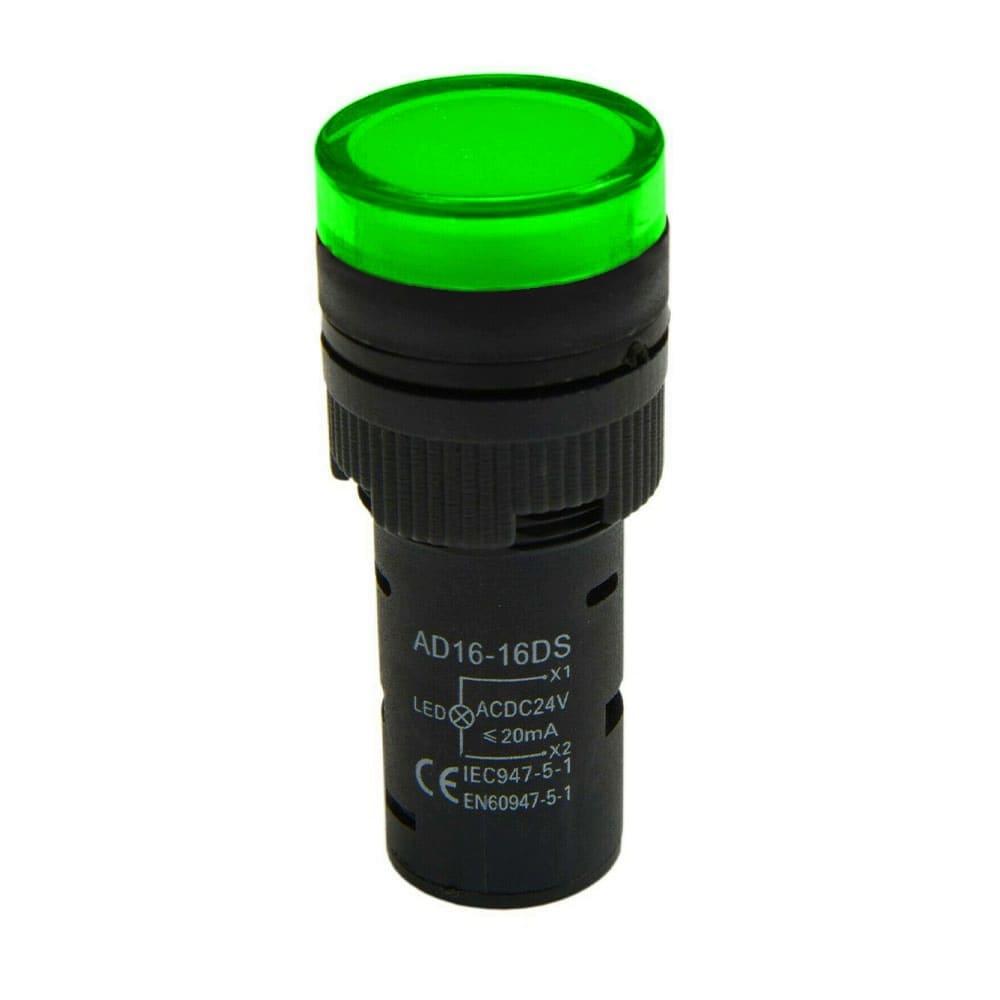 Светодиодный индикатор AD16-16DS 230V AC/DC, зеленый TAKEL
