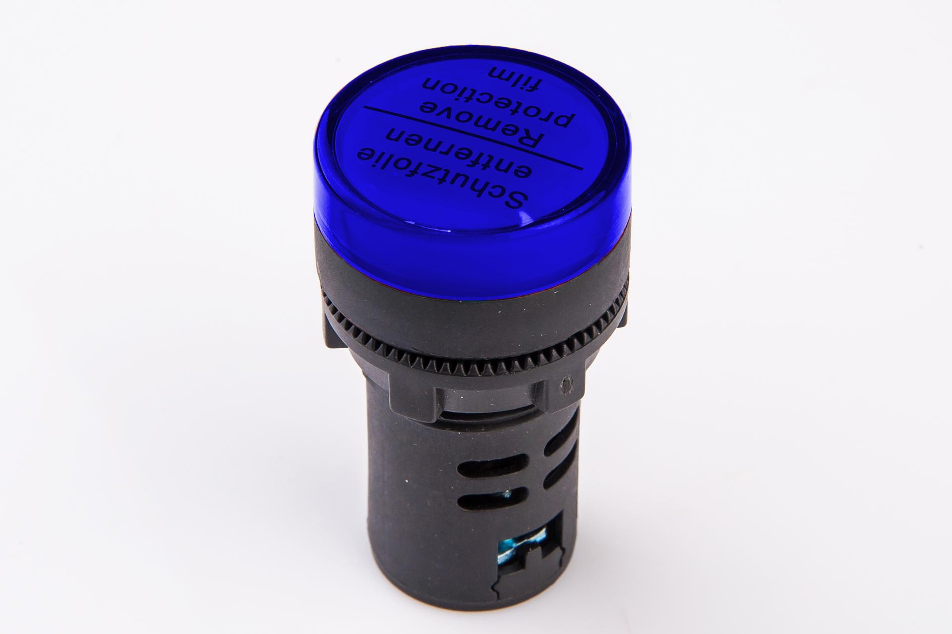 Светодиодный индикатор AD22-22DS 24V AC/DC, синий TAKEL