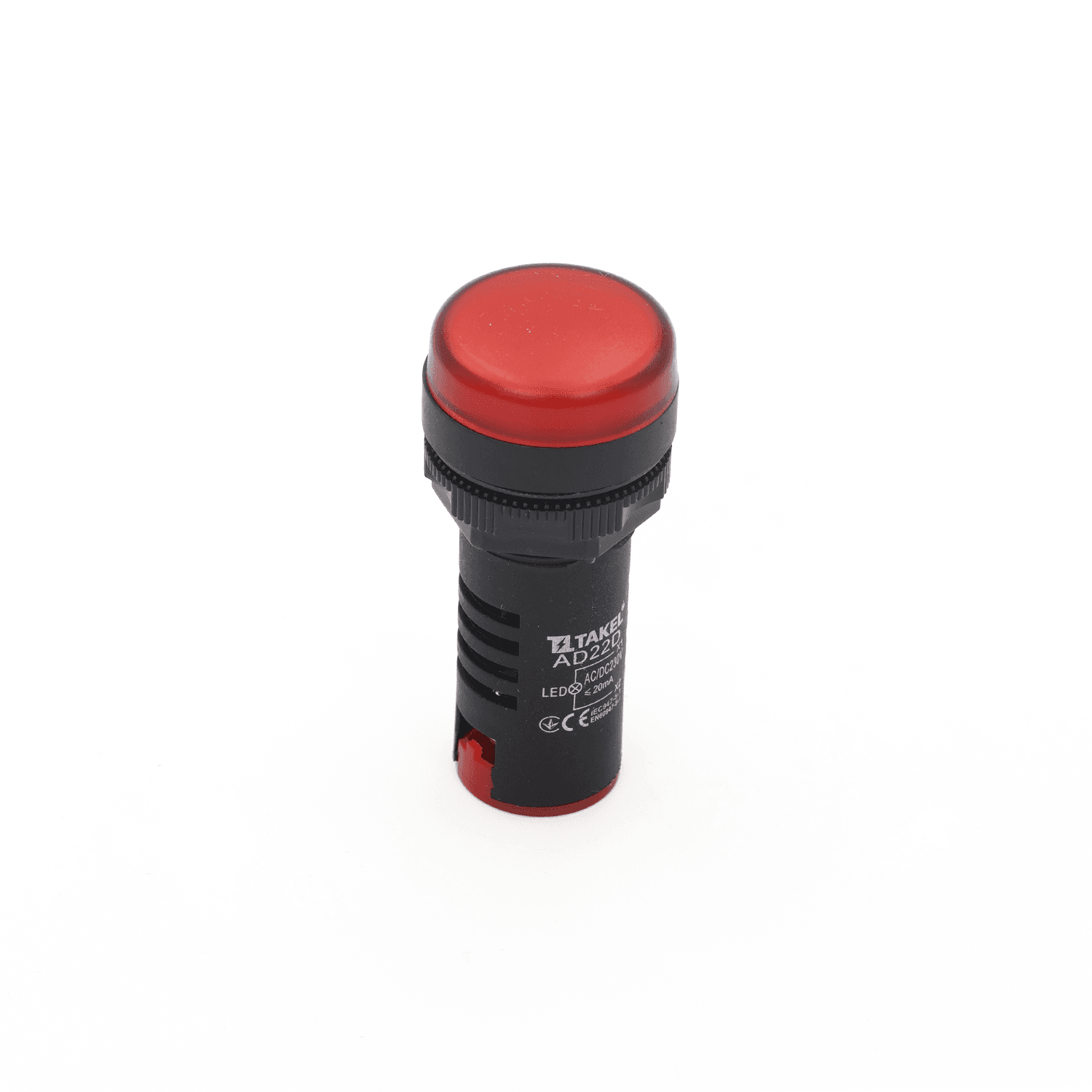 Світлодіодний індикатор AD22D 230v АC/DC ARGENT, червоний TAKEL