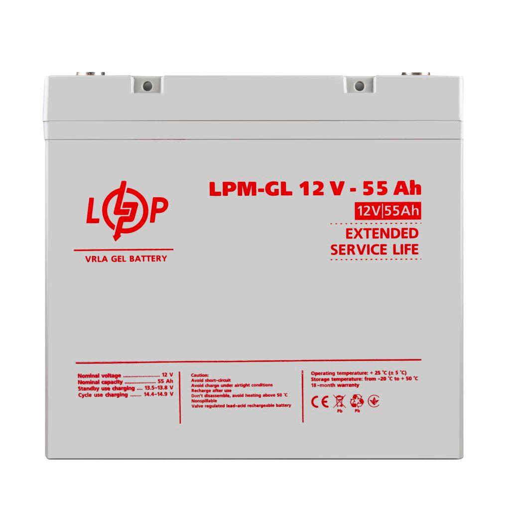 Аккумулятор гелевый LPM-GL 12V - 55 Ач
