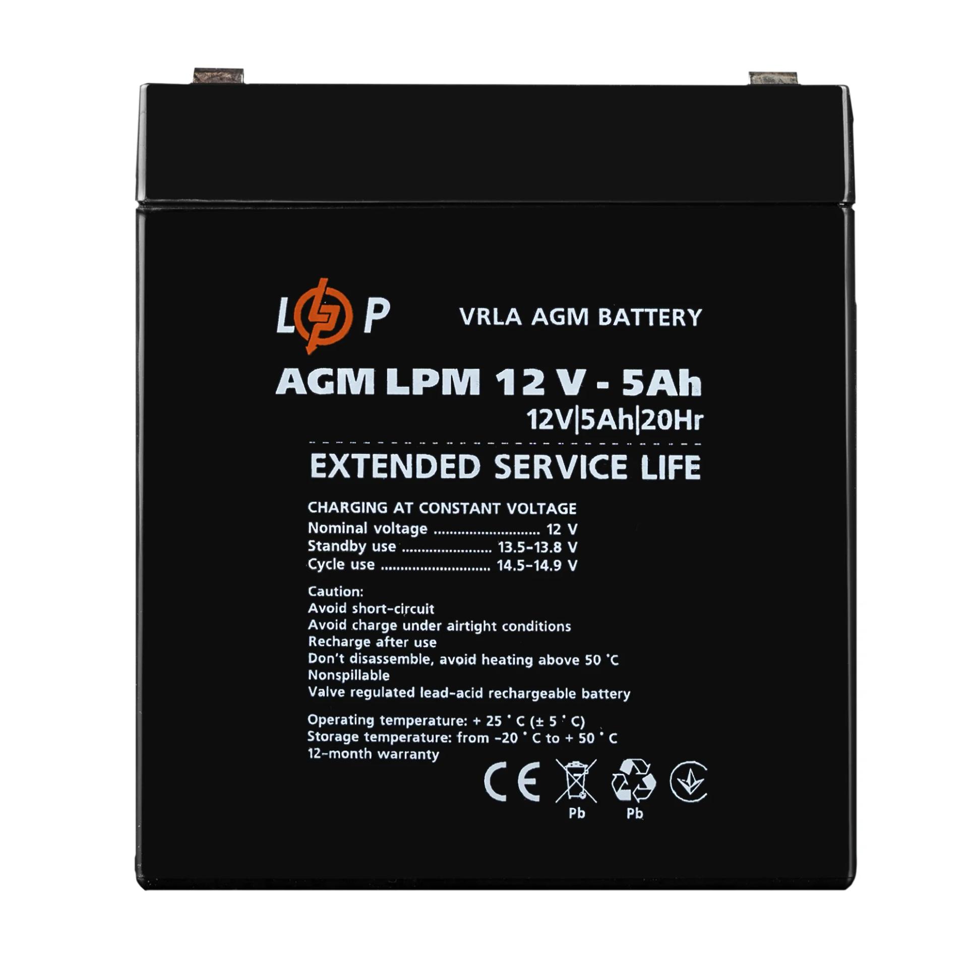Акція. Акумулятор AGM LPM 12V - 5 Ah