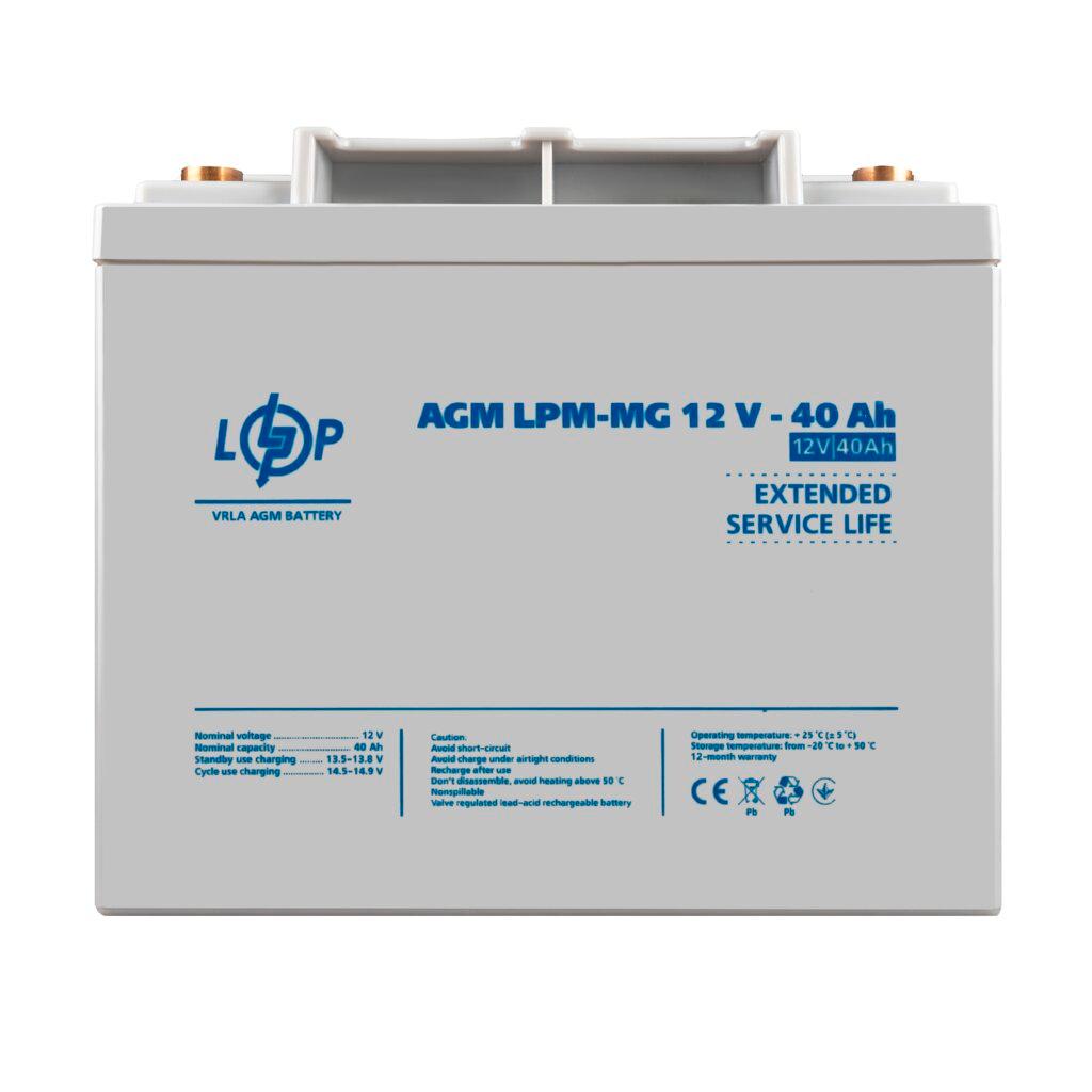 Аккумулятор гелевый многоцелевой LPM-MG 12V - 40 Ач