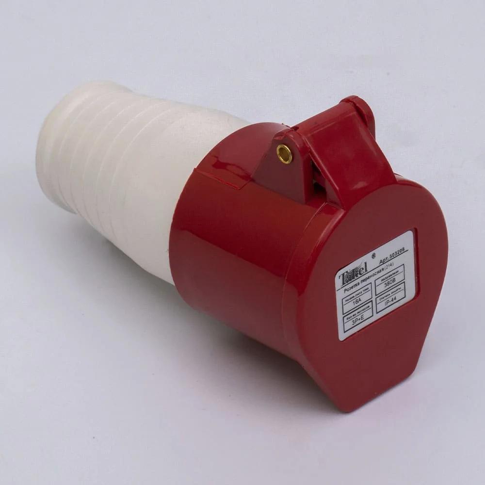 Розетка переносна 214 16А 380В 3Р+Е IP44 TAKEL