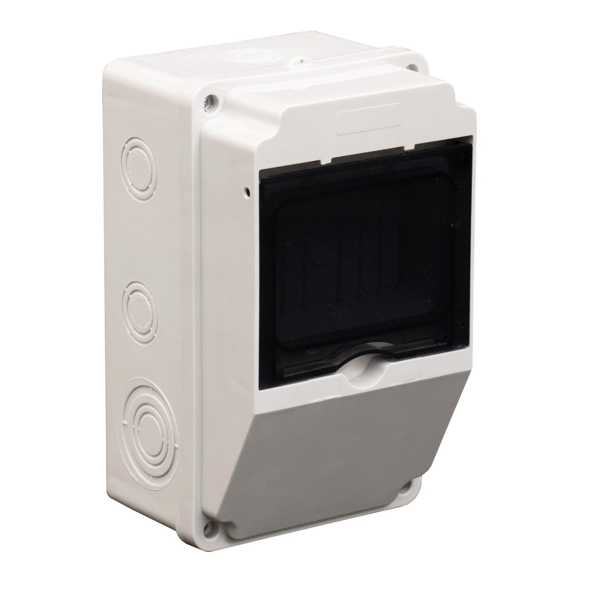 Корпус (щит) на 4 модуля и 1 силовой разъем 214x128x120мм IP54 TAKEL