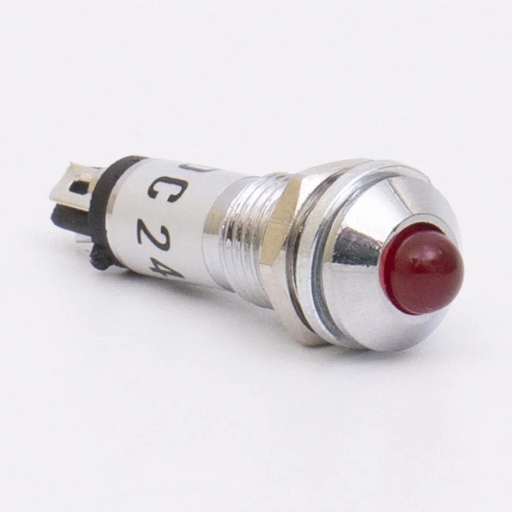 Светодиодный индикатор металлический AD22B-8 24V AC/DC, красный