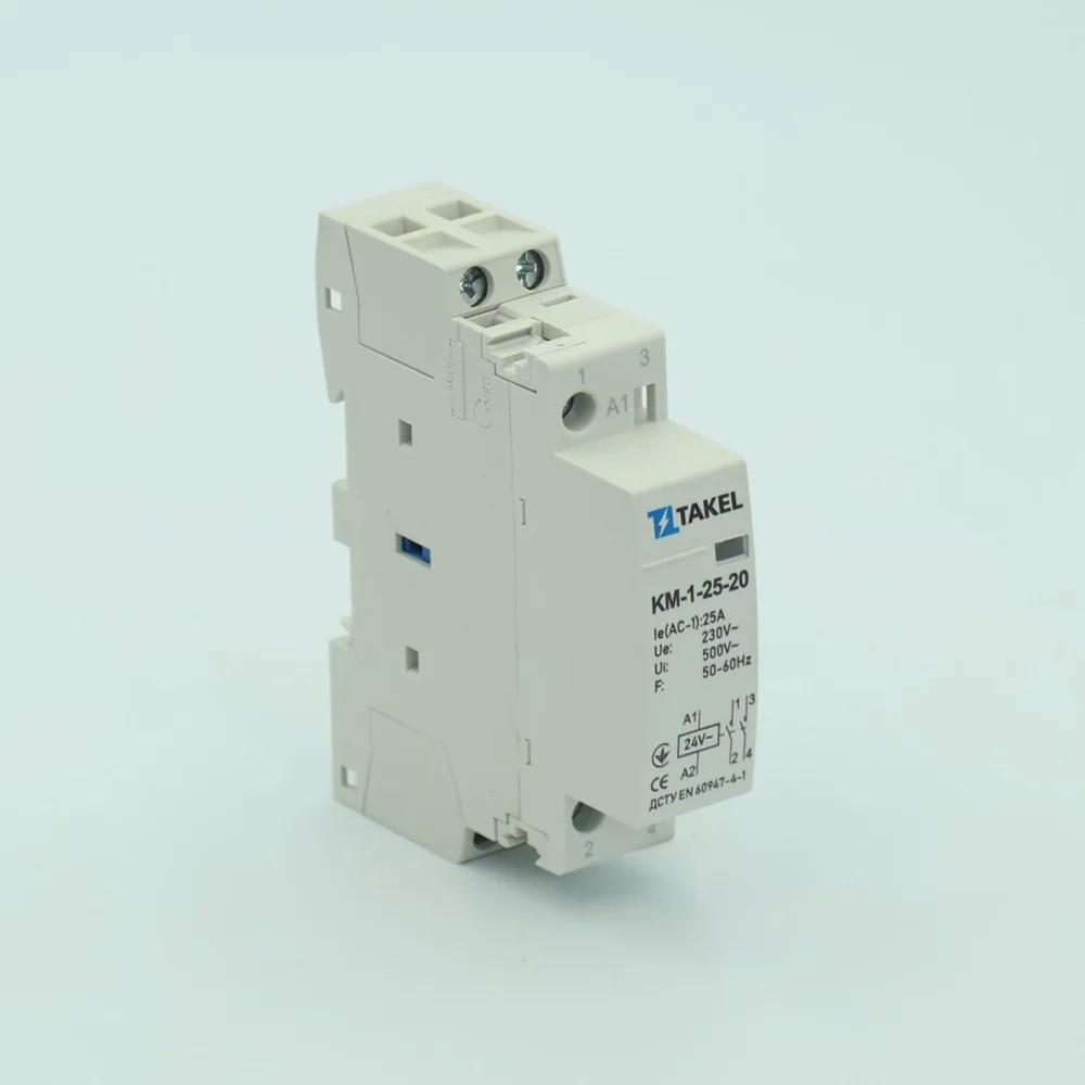 Контактор модульний КМ-1-25-20 25А 2NO 24В AC TAKEL