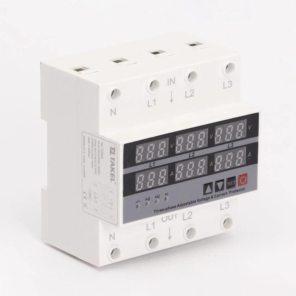 Реле напруги та струму модульне трифазне RD35VA-3 100А TAKEL