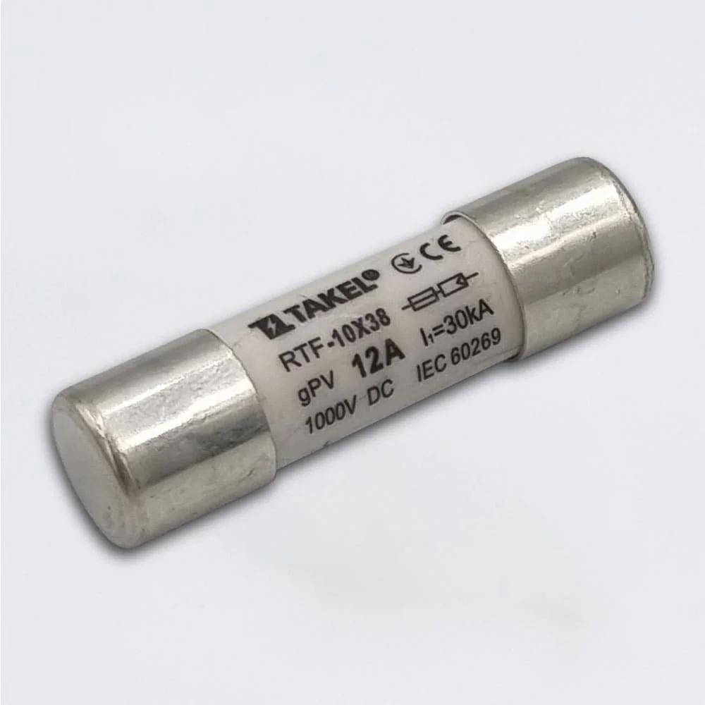 Плавка вставка запобіжника RTF 10х38 12А 1000V DC 30kA TAKEL