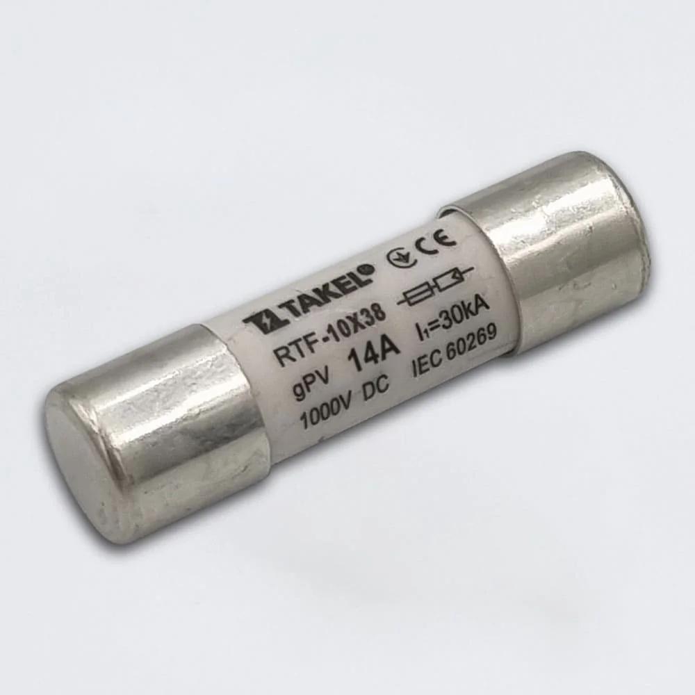 Плавка вставка запобіжника RTF 10х38 14А 1000V DC 30kA TAKEL