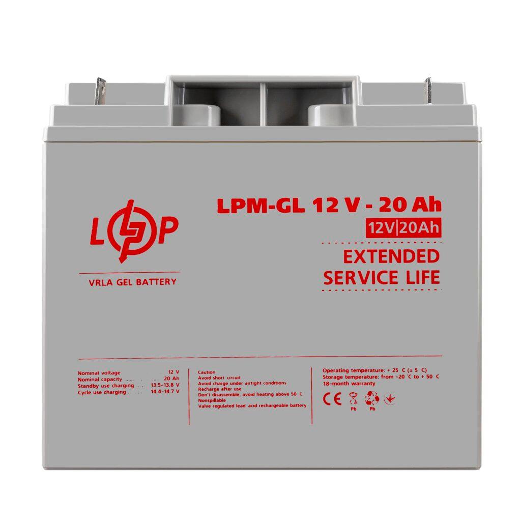 Аккумулятор гелевый LPM-GL 12V - 20 Ач