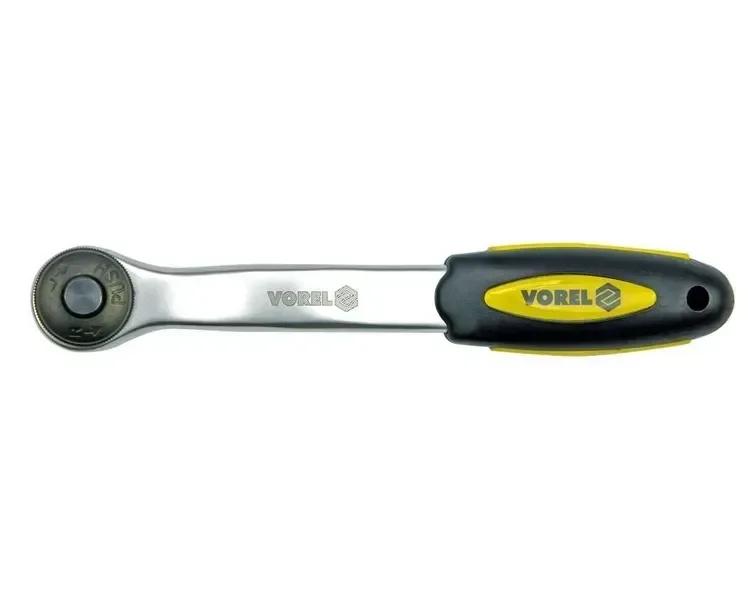Трещотка 1/4 с изогнутой ручкой VOREL 150 мм 72 зубца