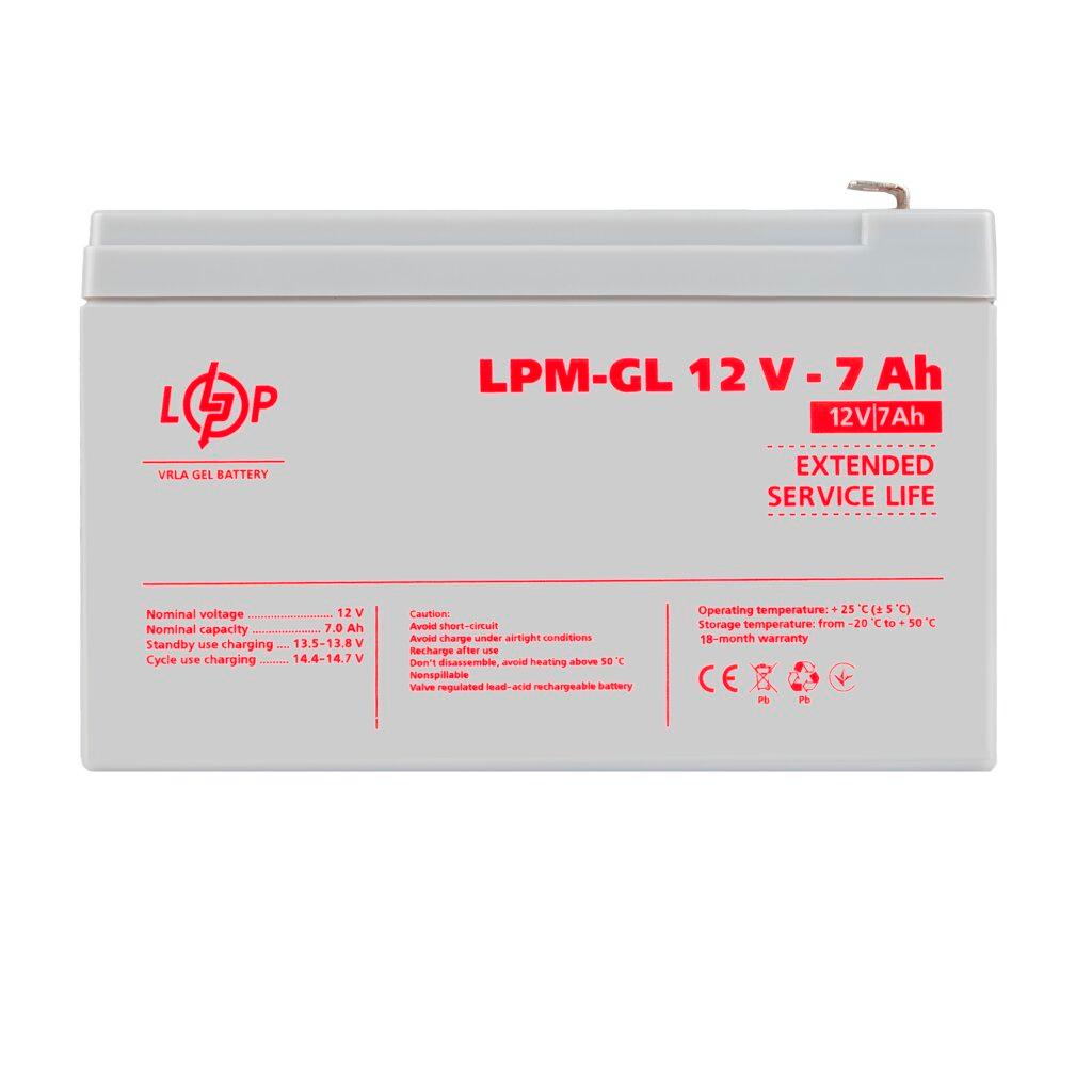 Гелевый аккумулятор LPM-GL 12V - 7 Ач