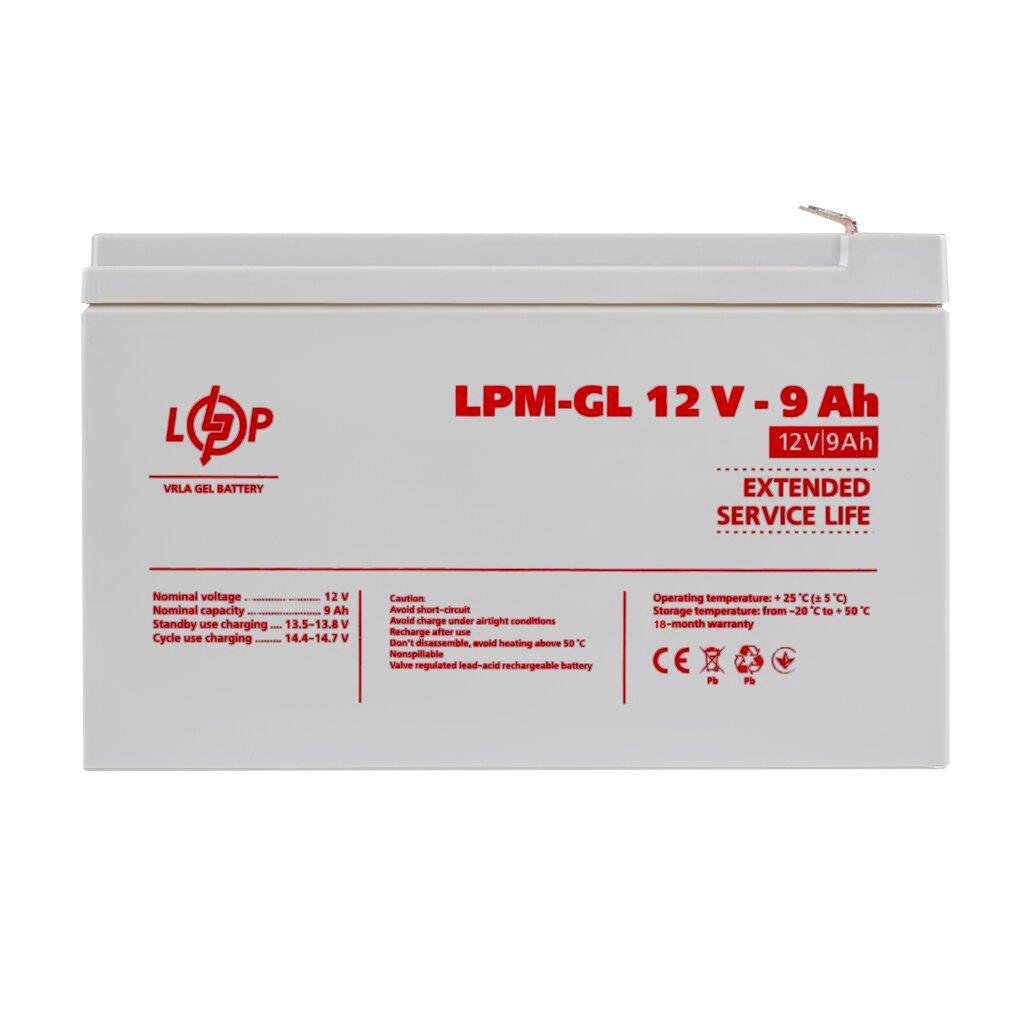 Гелевый аккумулятор LPM-GL 12V - 9 Ач