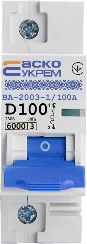 Автоматический выключатель УКРЕМ ВА-2003 1р 100А АСКО