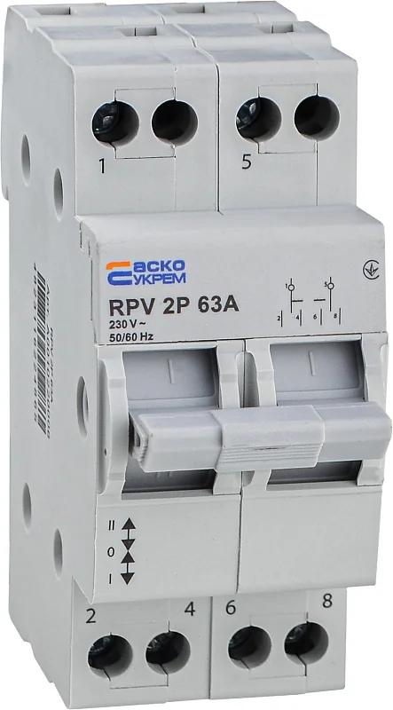 Ручной выключатель ввода (В-0-В) RPV 2P 63A АСКО
