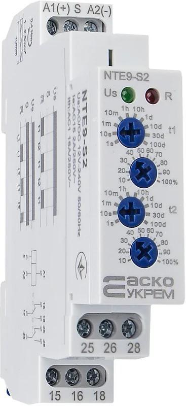 Реле часу асиметричного циклу NTE9-S2 AC/DC 12-240V
