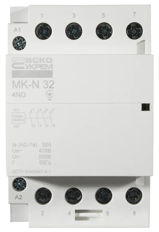 Модульний контактор MK-N 4P 32A 4NO 220V