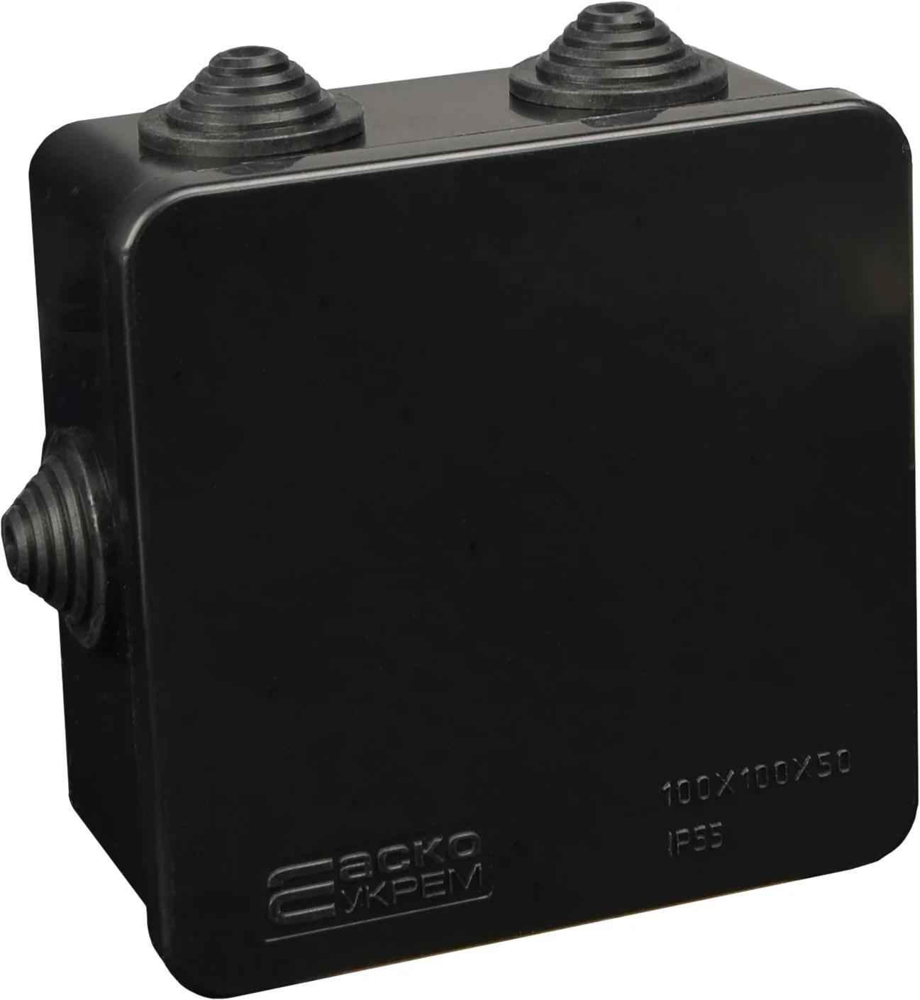 Розподільча коробка серії UAtmo Jet Black 100*100*50 (уп. 20шт)