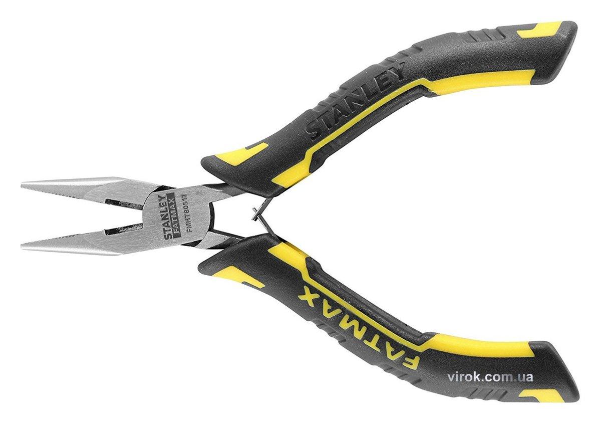 Тонкогубці-міні плоскі, подовжені STANLEY "FatMax" : l= 125 мм