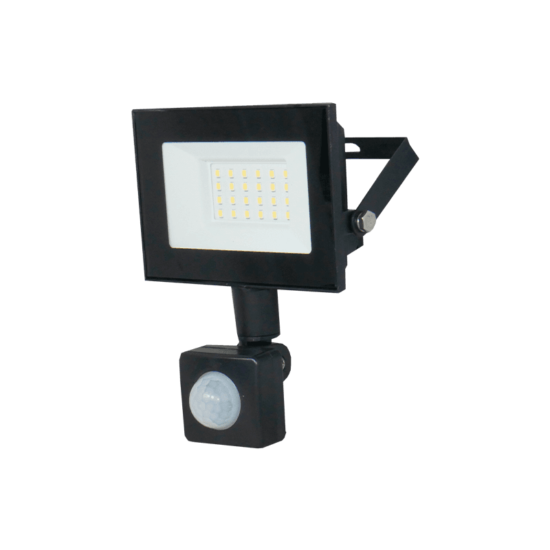 Прожектор LED UEC Delta SLC-MS 20Вт з датчиком руху 6500K IP54 чорний