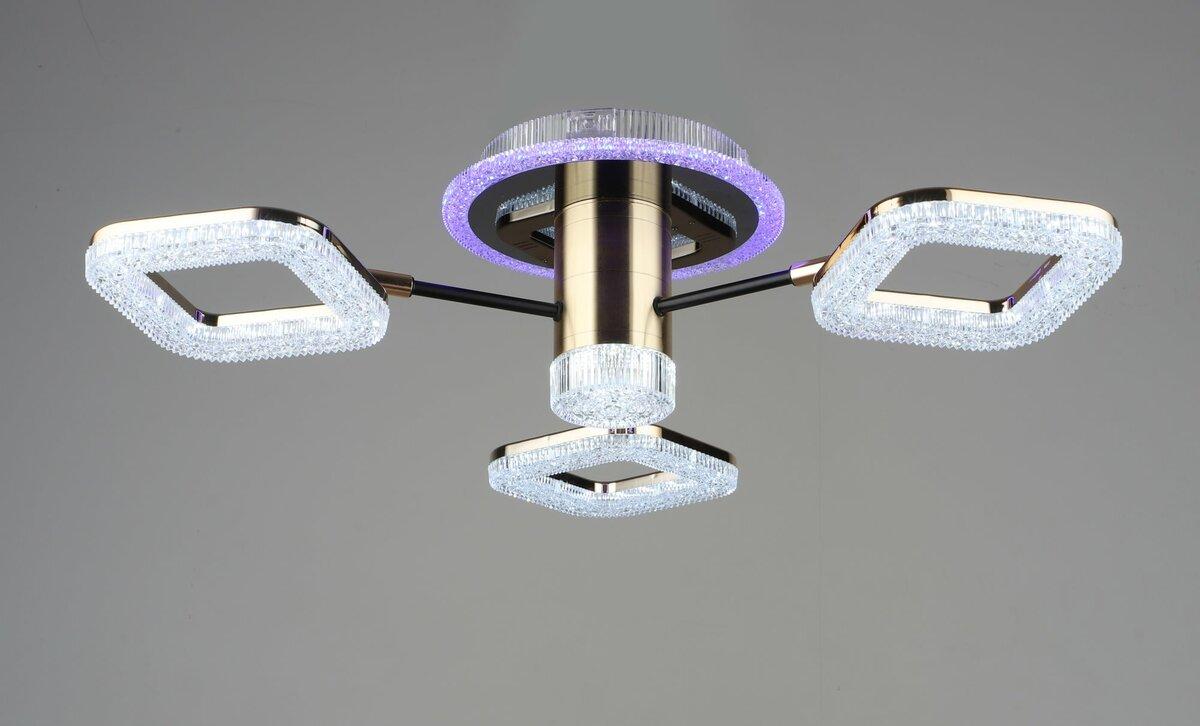 Светильник LED-подвесной акрил B YH0310/3 BK+GD