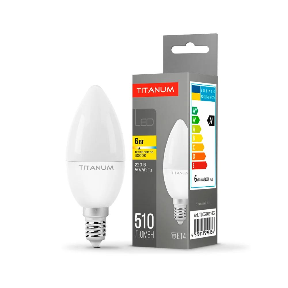 LED лампа TITANUM C37 6W E14 3000K
