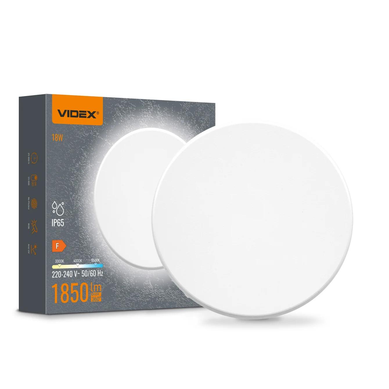 Светодиодный светильник для настенного монтажа IP65 VIDEX WL03 18W 3000K-4000K-6500K белый