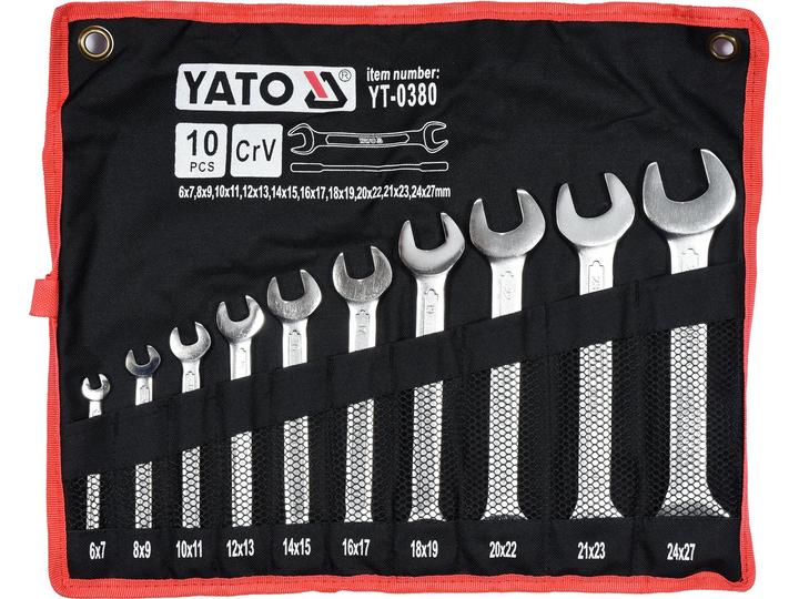 Набор ключей комбинированных YATO М6-19 мм 10 шт.