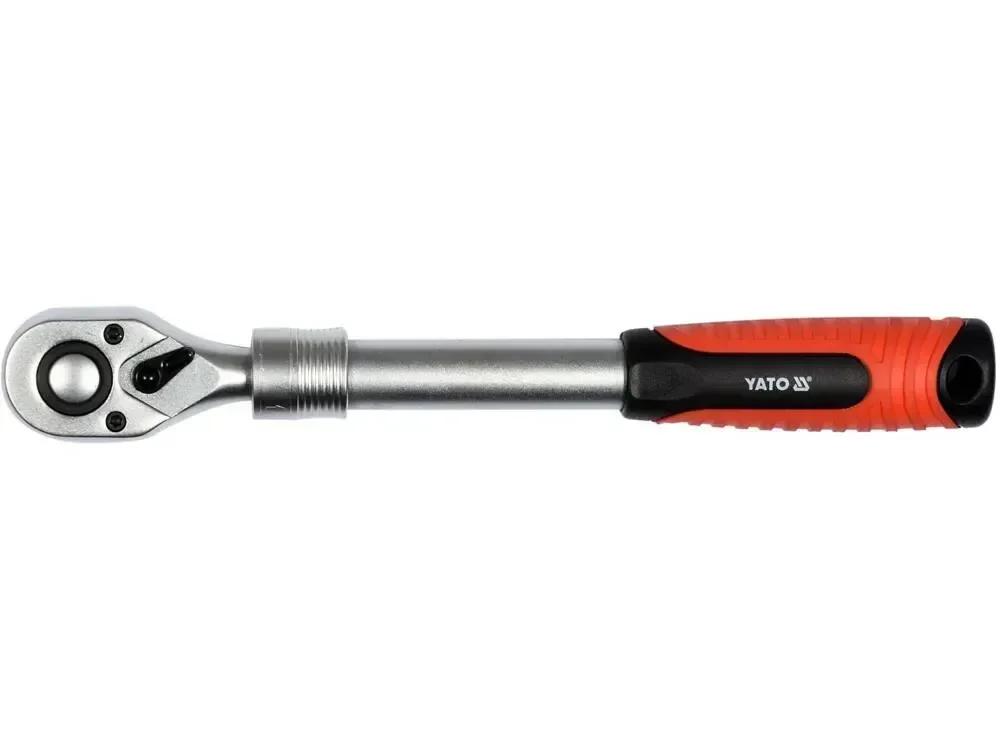 Трещотка 1/4 телескопическая YATO 150-200 мм 72 зубца
