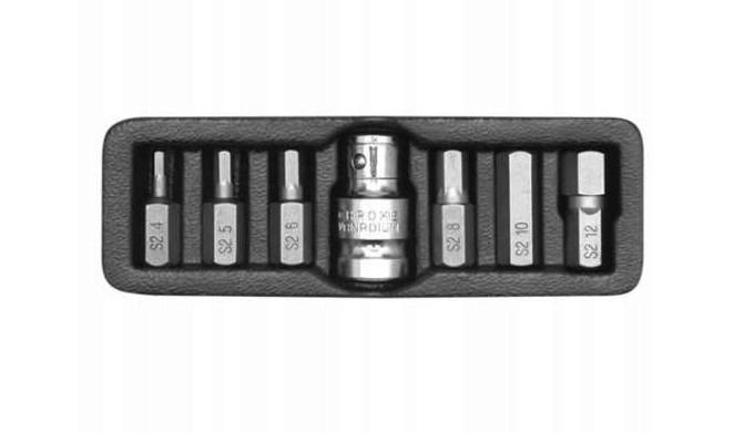 Набір насадок викруткових YATO НЕХ H4-12 з перехідником 1/2" 7 шт