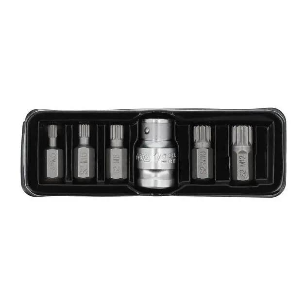 Набір насадок викруткових YATO SPLINE M5-10 з перехідником 1/2" 6 шт
