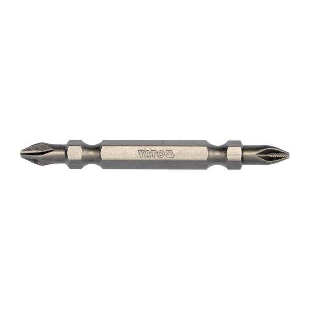 Насадка викруткова двостороння YATO 1/4" хрестова PH2 x 65 мм 10 шт