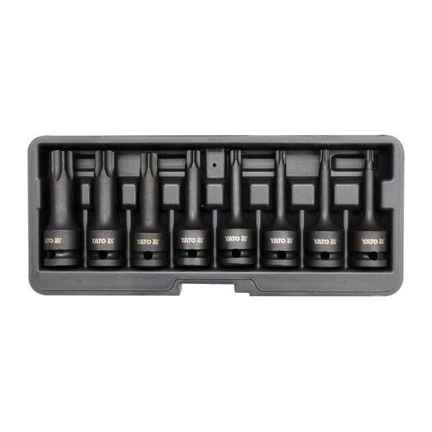 Набір насадок викруткових ударних YATO TORX 1/2" T30-80 8 шт