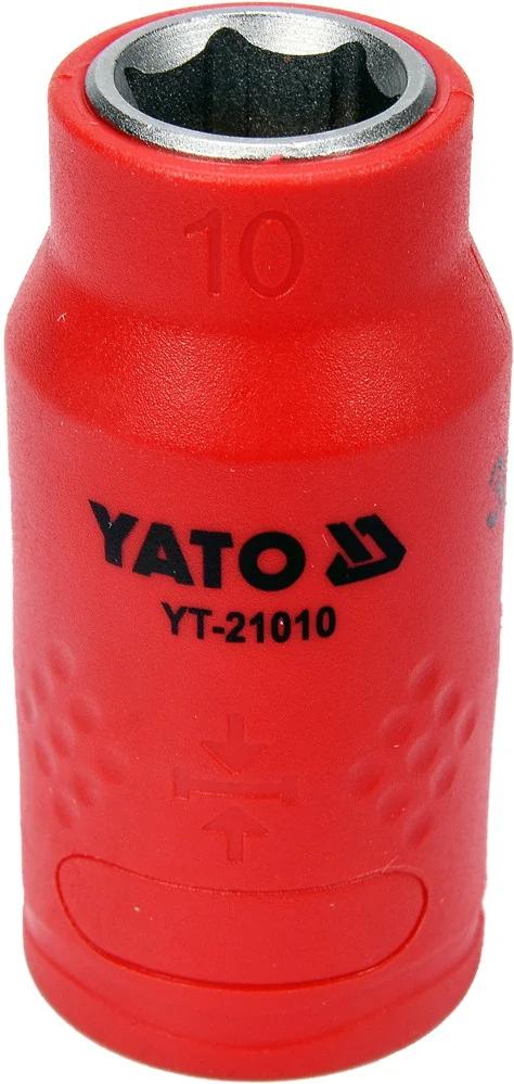 Головка торцевая шестигранная диэлектрическая YATO 3/8 М10 х 45/28 мм VDE до 1000 В