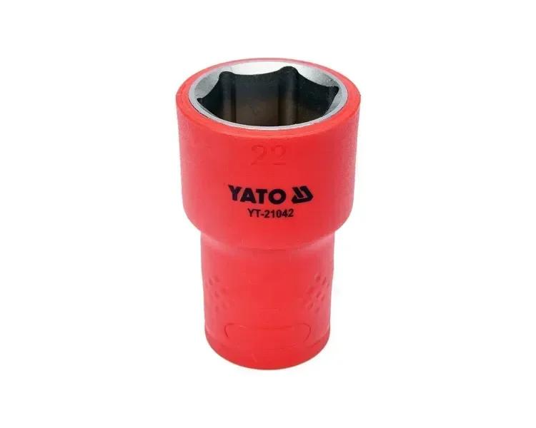 Головка торцевая шестигранная диэлектрическая YATO 1/2 М22 х 55/38 мм VDE до 1000 В