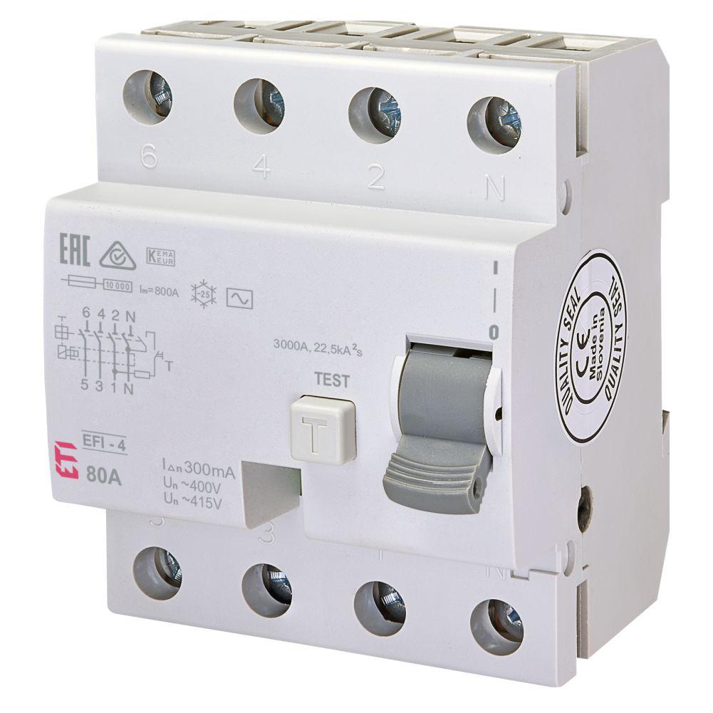 Диф. реле EFI-4 80/0,3 тип AC (10kA)