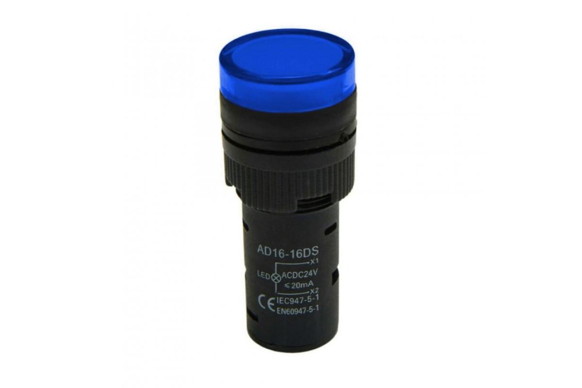 Светодиодный индикатор AD30-30DS 230V AC/DC, синий TAKEL