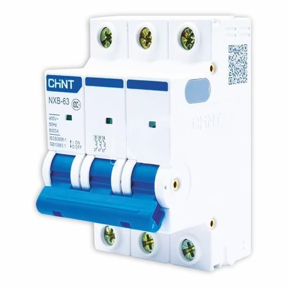 Автоматический выключатель NXB-63 3P 16A C (6kA) Chint