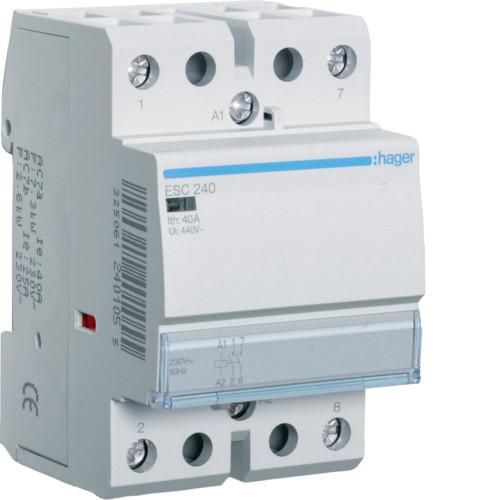Контактор 40A 2НО 230В Hager ESC240
