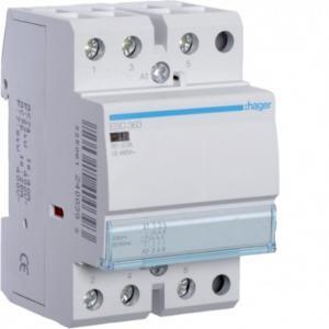 Контактор 63A 3НО 230В Hager ESC363